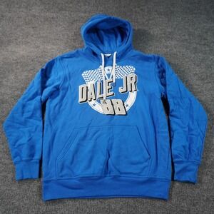 NASCAR Dale Earnhardt Jr Hoodie Mens Large Blue 88 Racing Graphic Pullover